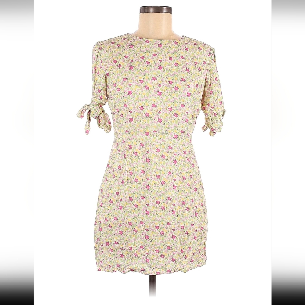 Charlie Holiday Dress 8 Floral Rayon Mini Sun Feminine Chic Coquette - Picture 4 of 16